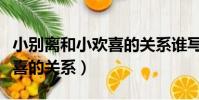 小別離和小歡喜的關系誰寫的(小別離和小歡喜的關系)