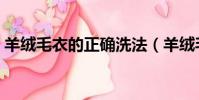羊絨毛衣的正確洗法(羊絨毛衣怎么洗最好)