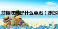 莎朗嘿呦是什么意思(莎郎嘿喲是什么意思)