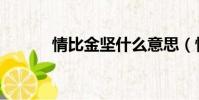 情比金堅什么意思(情比金堅)