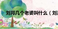 劉邦幾個老婆叫什么(劉邦有幾個老婆)