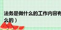 法務是做什么的工作內容有哪些(法務是做什么的)