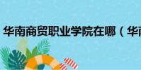 華南商貿職業學院在哪(華南商貿職業學院)