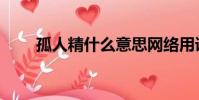 孤人精什么意思網絡用語(孤人精)