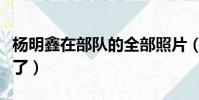楊明鑫在部隊的全部照片(楊明鑫退伍干嘛去了)