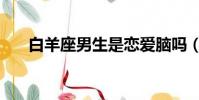 白羊座男生是戀愛腦嗎(牧羊座男生)