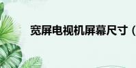 寬屏電視機屏幕尺寸(寬屏電視)