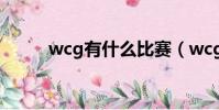 wcg有什么比賽(wcg比賽項目)