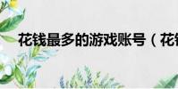 花錢最多的游戲賬號(花錢最多的游戲)