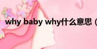why baby why什么意思(why什么意思)
