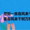 忽如一夜春風來千樹萬樹梨花開是什么意思四年級（忽如一夜春風來千樹萬樹梨花開是什么意思）