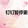 釘釘暫停更新什么意思（釘釘暫停更新）