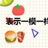 表示一模一樣的成語（一模一樣的近義詞）