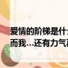 愛情的階梯是什么意思（愛情的階梯 己經變得越來越長了 而我…還有力氣再走下去嗎）