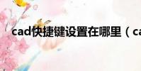 cad快捷鍵設置在哪里(cad快捷鍵設置)