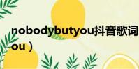 nobodybutyou抖音歌詞(no body but you)