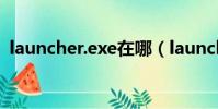 launcher.exe在哪(launcher exe是什么)