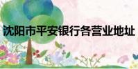 沈陽市平安銀行各營業地址(沈陽商業銀行)