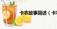 卡農故事簡述(卡農故事)