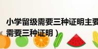 小學留級需要三種證明主要是哪些(小學留級需要三種證明)