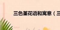 三色堇花語和寓意(三色堇花語)