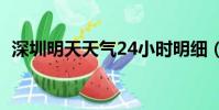 深圳明天天氣24小時明細(深圳明天天氣)