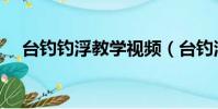 臺釣釣浮教學視頻(臺釣浮釣怎么調漂)