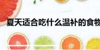 夏天適合吃什么溫補的食物(溫補的食物)
