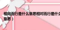 相向而行是什么意思相對而行是什么意思(相向而行是什么意思)