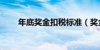 年底獎金扣稅標準(獎金扣稅標準)
