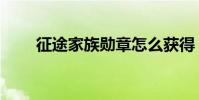 征途家族勛章怎么獲得(征途家族)