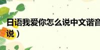 日語我愛你怎么說中文諧音(韓語我愛你怎么說)