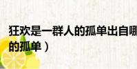 狂歡是一群人的孤單出自哪里(狂歡是一群人的孤單)