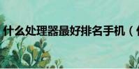 什么處理器最好排名手機(什么處理器最好)