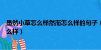 雖然小草怎么樣然而怎么樣的句子(雖然小草怎么樣然而怎么樣)
