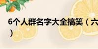 6個人群名字大全搞笑(六個人的群名字搞笑)