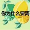 你為什么要離開我英文（你為什么要離開我）