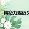 精疲力竭近義詞的是什么（精疲力竭的近義詞）
