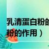 乳清蛋白粉的作用和功效與副作用（乳清蛋白粉的作用）