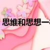 思維和思想一樣嗎（思想和思維的區別在哪）