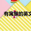 有寓意的英文名字男（有寓意的英文名字）