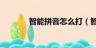 智能拼音怎么打(智能拼音)