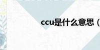 ccu是什么意思(ccu)