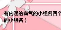 有內涵的霸氣的小組名四個字(有內涵的霸氣的小組名)