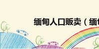 緬甸人口販賣(緬甸人口)