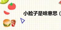 小臉子是啥意思(小臉)
