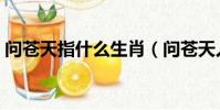 問蒼天指什么生肖(問蒼天人在何方打一字)