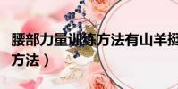 腰部力量訓練方法有山羊挺身(腰部力量訓練方法)