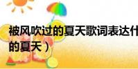 被風吹過的夏天歌詞表達什么感情(被風吹過的夏天)