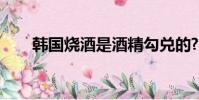 韓國燒酒是酒精勾兌的?(韓國燒酒)